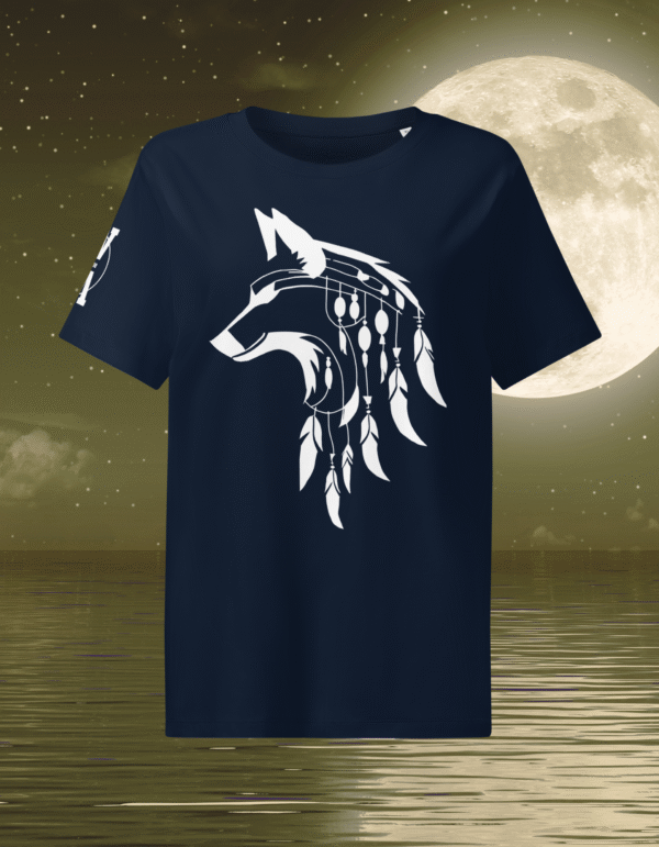 Women White Wolf Navy Blue