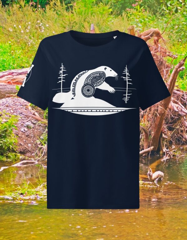 Women White Beaver Navy Blue