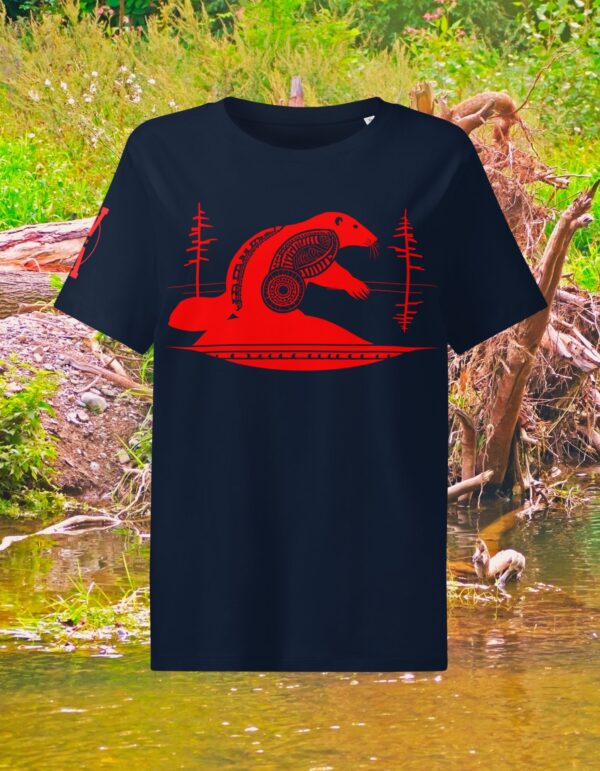 Women Red Beaver Navy Blue